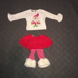 Mud pie 6 month Santa Outift